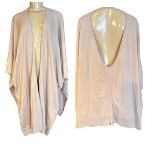 LULULEMON FREE TO COAST WRAP SILK BLEND DRAPED OPEN FRONT CARDIGAN SHAWL WRAP OS